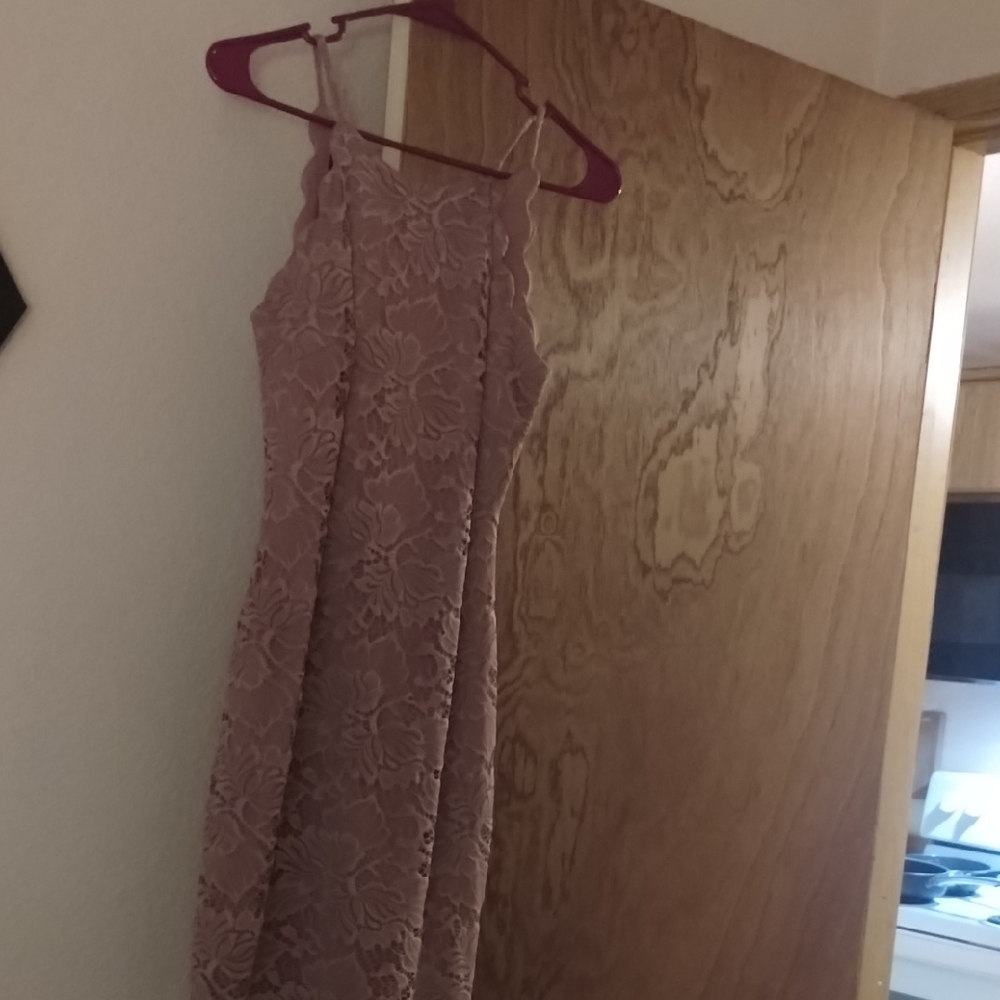 BCX Pink Halter Sheath Mini Dress for Cocktail